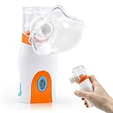 Portable Steam Inhaler,Personal Vaporizer,Handheld Ultrasonic Humidifier for Kids & Adults Travel and Household Use(Orange)