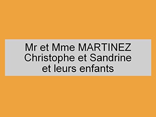 plaque ou etiquette boite aux lettres 3 lignes - argent 100x25mm