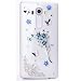 Produktbild LG V10 Hülle, Sense TE Strass [3D Handgefertigt] Diamant Serie Bling Schutz Handy Tasche Kristall Transparent Case Cover Hülle mit Retro Anti Staub Stecker - Fee Schmetterlings Blumen / Blau