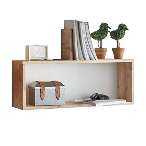 MingXinJia shelf storage racking Floating Shelf Wooden Wall Shelf Simple Modern Decorative Creative Cube Storage Rack Storage Box for Living Room Wall Grocery Rack Wall Mount Bear heavy weight High c