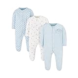  Mothercare Io Cont Blue MFB 3pk Sleeps Pijama, (128), 9-12 Months (Size:80) para Bebés