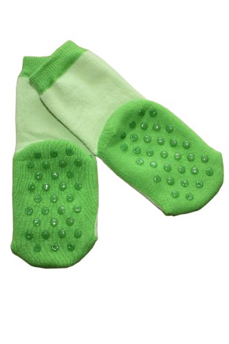 Weri Spezials ABS Baby Socks. Double sided ABS, Green, Size: 9-12 Months (18-19)
