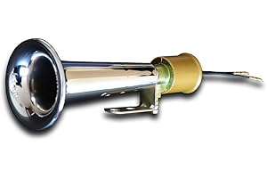 VNVIS Avertisseur pneumatique finition chrome, 24 V, Wolf Whistle, pour camion, camping-car