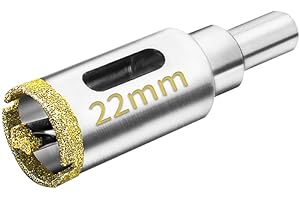 Meccion Diamant Lochsäge 22mm mit Zentrierbohrer Professionellen Diamant Kernlochbohrer für Glas, Fliesen, Porzellan, Keramik, Quarzit, Marmor
