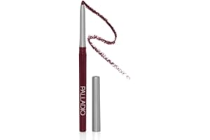 Palladio Retractable Waterproof Lip Liner High Pigmented and Creamy Color Slim Twist Up Smudge Proof Formula with Long Lasting All Day Wear No Sharpener Required, Black Berry