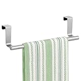 MONTAJE SENCILLO: Gracias a los ganchos integrados, la percha para toallas puede colgarse de puertas de hasta 1,9 cm de grosor sin taladrar. Por tanto, se cuelga también de puertas de armarios.
