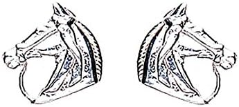 MiChic Silver Horses Head Stud Earrings