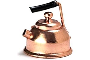 Melody Jane Dolls House Miniature 1:12 Scale Old Fashioned Kitchen Accessory Copper Kettle