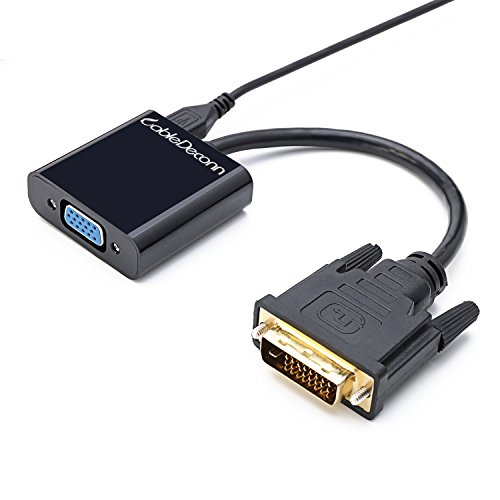 Active DVI auf VGA, CableDeconn DVI 24 + 1 DVI-D M bis VGA-Stecker mit Micro USB Active Adapter Konverter Kabel für PC DVD HDTV Monitor - 9