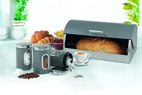 Salter Aufbewahrungsset Dosenset Marble Collection, Farbe: Grau, 4 Stück, keramik, Grau, 39x26x18.5 cm - 2