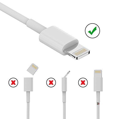 [2 Pack] iVoler Super Mini Caricatore da Muro (1A) con Cavo USB (1m) per Ricarica e Trasferimento Dati per iPhone X, 8, 8 Plus, 7, 7 Plus, 6s Plus, 6s, 6 Plus, 6, SE, 5s, 5c, 5, iPad mini / Air,iPod Nano / Touch, Ultra Compatto Caricabatterie USB Alimentatore Caricatore da Parete per iPhone, iPad, Samsung Galaxy, Huawei,ASUS, LG, HTC, Sony,Motorola,Tablet, Smartphone e gli altri dispositivi USB. - Bianco