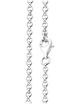Nenalina - Silberkette für Anhänger aus 925 Sterlingsilber mit Karabinerverschluss in 42-90cm Länge und 2,2mm...
