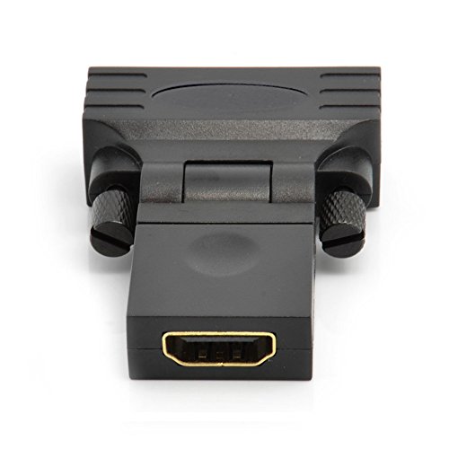 IIEasy Drehen 90 180 360 Grad weiblich auf männlich Gold Adapter HDMI zu DVI 24+1 Anschluss Gold Konverter Adapter für Multimedia - 5