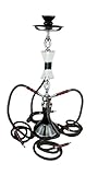 BAYLI - XXL Shisha Set, Hookah, Orientalische Wasserpfeife mit 4 Schläuchen, inklusive Zange, Tonkopf Shisha Höhe ca. 76cm Nargile Hookah mit Tonkopf und Zange + Kaminaufsatz + Mundstück F4102 -