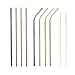 Produktbild Edelstahl Trinkhalme , wiederverwendbar Metall Strohhalme 4 Straight und 4 Bend mit 2 gratis Reinigung Bürste für Yeti Rtic (Multicolor)