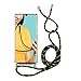 Produktbild Miagon für Samsung Galaxy S10 Halskette Hülle,Klar Silikon Handy Schutzhülle Kordel zum Umhängen Necklace Crossbody Cover mit Band Schnur,Gelb Schwarz