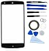 Produktbild Front Glas für LG GOOGLE NEXUS 5 Schwarz Display Touchscreen mit 12 tlg. Werkzeug-Set / passgenauem PreCut Sticker / Pinzette / Rolle 2mm Klebeband / Saugnapf / Metall Draht / Mikrofasertuch MMOBIEL