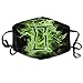 Produktbild Daawqee Mund Maske, Gesichtsmaske Green Gemini Print Reusable Washable Earloop Face Mouth Mask for Men Women