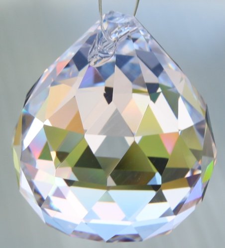 Kristall Glas Kugel 40mm – 30% PbO Bleikristall Vollschliff Feng Shui Kristall „Regenbogenkristall“ Facettenreich - 9