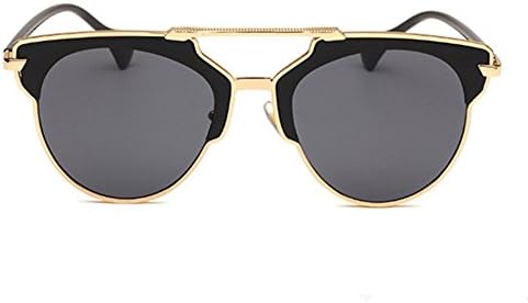 Women's Men's Cateye Metal Sunglasses Fashion Mirrored Metal Frame