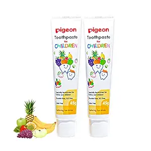 Pigeon Children Toothpaste, Fruit Punch (45g, Pack of 2)