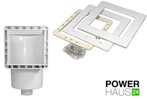POWERHAUS24 – Premium Skimmer Komplett Set mit Einströmdüse, Saugplatte, Rahmenblenden, Lippendichtung, Schlauchtülle und allen Dichtungen - 2