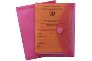 orgaexpert Schutzhülle für Alten Impfpass 160 x 120mm ROT Mappe mit Klettverschluss Impfausweis Impfbuch Hülle Etui Umschlaghülle