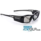 Hi-SHOCK® DLP Pro 7G “Black Diamond” | DLP Link 3D Brille mit höchster Akkukapazität &amp; SteadySync Technologie | für alle DLP FullHD / 4k / HDR 3D Beamer aller Marken geeignet | 7. Generation - wartungsfreier Li-Akku &amp; Pi-Zelle | Triple Flash- &amp; Anti-Interferenz Technologie verhindern Überanstrengung der Augen | optimierte Schärfe, Helligkeit &amp; Kontrast | inkl. umfangreiches Zubehör + 3 Jahre deutsche Garantie [Shutterbrille | 96-200 Hz | 39g | Hochleistungsakku | DLP Link]