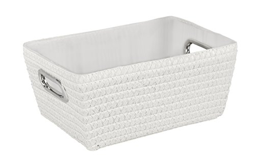 Wenko 22582100 Aufbewahrungskorb Badkorb, Polypropylen, weiß, 19.5 x 28 x 12 cm