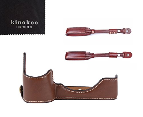 kinokoo Camera Case Compatible for SONY A9 Alpha 7R3 a7r3 with a Wrist Strap(set-coffee)