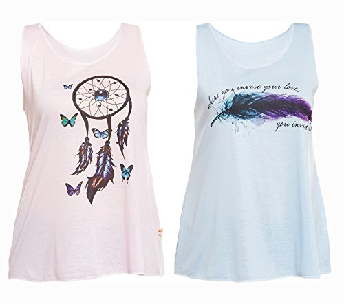 VIMAL Graphic Prints Multicolored Tank Tops for Women(Pack of 2) RS.302 (85.00% Off) - Amazon