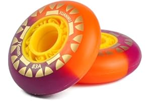 SSCYHT Roues de Patin à Roues alignées 72mm / 76mm / 80mm 83A Outdoor Roller Hockey 8 Pack -avec roulements ABEC 9