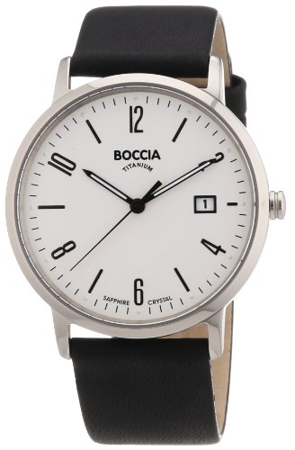 Boccia Herren-Armbanduhr XL Analog Leder 3557-01 Boccia Herren-Armbanduhr XL Analog Leder 3557-01
