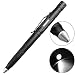Produktbild ACRATO Aluminium Tactical Pen Kubotan Kugelschreiber mit Glasbrecher und LED Lampe zur Selbstverteidigung Campingwerkzeug Militärwerkzeug Multifunktional Schwarz