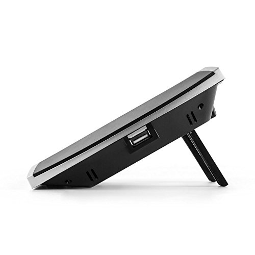 oneConcept Beaufort Wetterstation Thermometer (LCD-Touch-Display, Solarpanel, 4 Sensoren, Datenübertragung per Funk, 100 m Funkreichweite, Sendefrequenz: 868 MHz) silber-weiß - 2