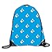 Produktbild gthytjhv Freedom Pineapple Sackpack Rucksack mit Kordelzug Waterproof Sportrucksack Daypack for Men Blue Dogs8 Lightweight Unique 16.9x14.2