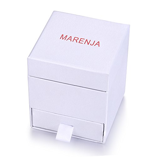 MARENJA Schmuckkästen Schmuckbox weiß mit konservierte Rose - 4