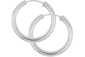 Aros plata mujer gruesos - Pendientes mujer plata de ley 925 que se envían en una cajita ideal para regalo - Pendientes aro plata mujer de 3mm de ancho (23mm)