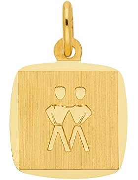 Gold 8 k ( 333 ) Sternzeichen Anhänger - Zwilling - B. 10,9 mm - H. 10,4 mm