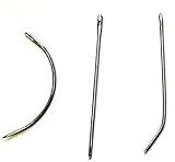 3x Hair Extension Needles Tools- C I J Style Weaving Weft Pulling Hook Needle Human Threader I-Tip