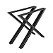 Produktbild [en.casa] 2X Tischgestell 79x72cm DIY Tisch Esstisch Esszimmertisch Tischuntergestell Tischkufen Tischbein X-Gestell Schwarz Stahl