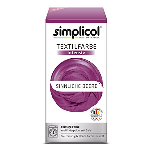Simplicol Textilfarbe intensiv all in 1 -Flüssige Rezeptur "Sinnliche Beere" Neu!