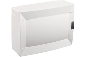 MAKEL Cuadro eléctrico o Caja de Empotrar con tapa y carril DIN blanca para Automáticos 12 Módulos Cuadro de Superficie Electrico para Instalaciones Electricas Cuadro Electrico Empotrar