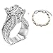 Produktbild Onsinic 1Pcs 925 Sterlingsilber-Ring, Zirkonia CZ-Diamant-Elegante Eternity Verlobung, Hochzeit, Band-Ring (8#)