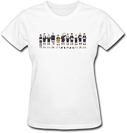 Women's Haikyuu Team Design Short Sleeve Cotton T Shirt X-Large