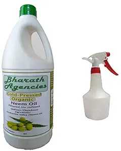 Bharath Agencies Organic Pressed Pure Neem Oil Concentrate (1 Ltr)