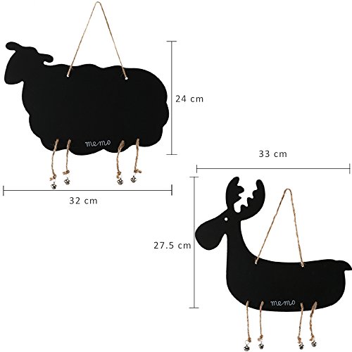 Mini Sheep Reindeer Blackboard Chalkboard Message Board Signs for Kids Crafts Wedding Party, Rope String Hanger Board Hanging Display Kitchen Shop Home Message Reminder,2PCS reviews Mini Sheep Reindeer Blackboard Chalkboard Message Board Signs for Kids Crafts Wedding Party, Rope String Hanger Board Hanging Display Kitchen Shop Home Message Reminder,2PCS