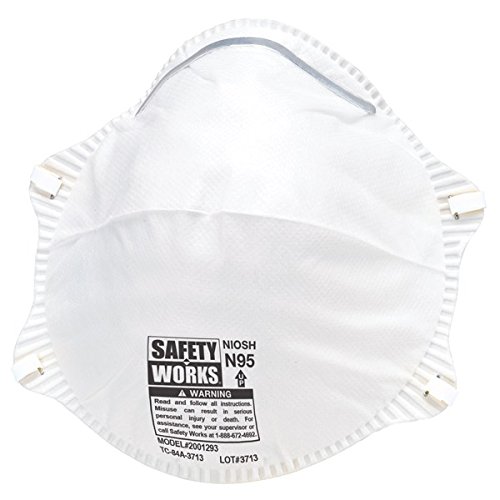 SAFETY WORKS LLC 20-Pack N95 Dust Respirators