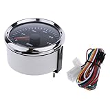 Elektronischer Tachometer Gazechimp 85mm Motorrad Tacho 120MPH Wasserdicht IP67# 1