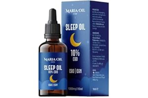 MARIA CBD OIL MARIA CBD - Olio CBD Sleep Oil Soluzione Sonno CBD + CBN - CBD Oil Estratto da Semi di Olio Canapa Naturale - Olio con Effetto Rigenerante e Terapeutico a Lunga Durata - Olio CBD con Camomilla